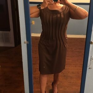 Dressbarn spandex brown dress